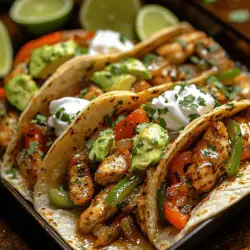 Delve into the vibrant world of flavors with our Sweet & Zesty Honey Lime Chicken Fajitas. This recipe harmoniously combines the sweetness of honey with the tanginess of lime, creating a delightful marinade that enhances the juicy tenderness of chicken. Whether you're planning a family dinner or hosting friends for a casual get-together, these fajitas are not only easy to prepare but also allow everyone to customize their meals to their liking. The combination of fresh vegetables, succulent chicken, and zesty flavors makes this dish an instant favorite that is sure to impress.