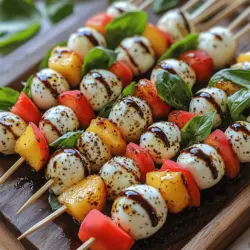 The magic of Peach Caprese Salad Skewers lies in the quality and freshness of its ingredients. Each component plays a vital role in creating the overall flavor profile, and understanding these ingredients can help you make the best choices when preparing this dish.
