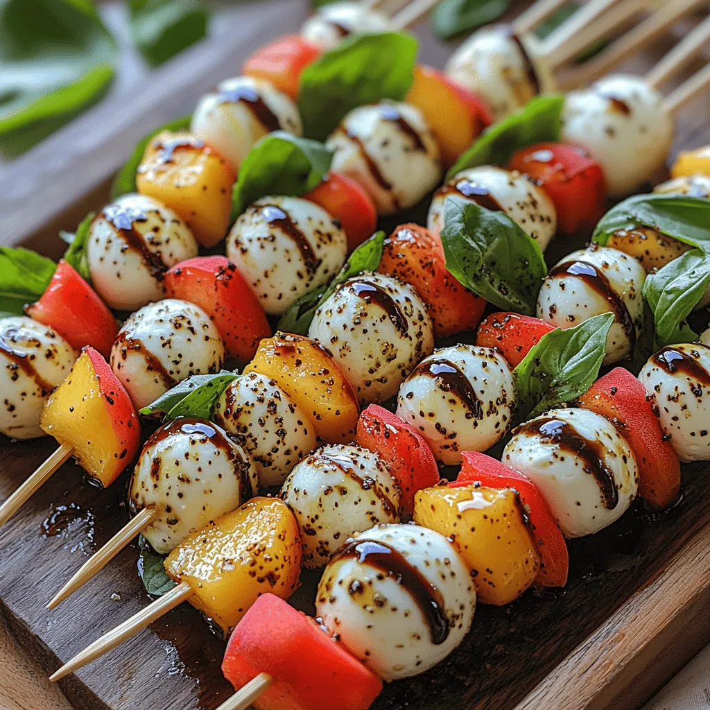 The magic of Peach Caprese Salad Skewers lies in the quality and freshness of its ingredients. Each component plays a vital role in creating the overall flavor profile, and understanding these ingredients can help you make the best choices when preparing this dish.