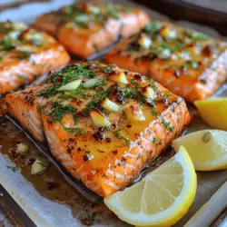 Discover the incredible flavors and health benefits of Garlic Herb Butter Salmon, a simple yet elegant dish that transforms everyday ingredients into a gourmet meal. Salmon, with its rich buttery taste, takes center stage in this recipe, beautifully complemented by aromatic herbs and zesty lemon. This dish is not only a feast for the senses but also an excellent choice for health-conscious eaters, making it perfect for a weeknight dinner or a special occasion.