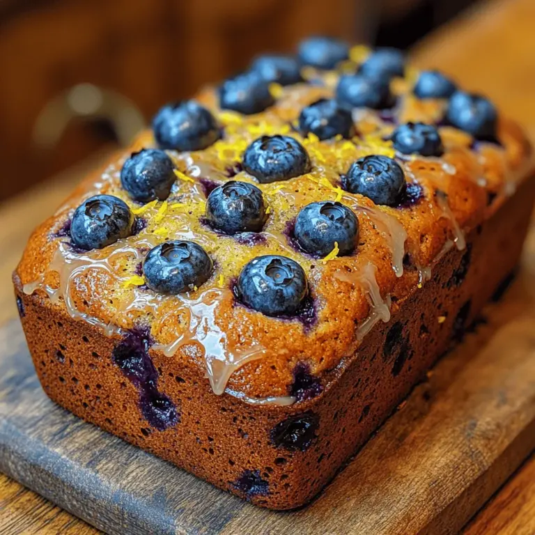 If you're on the lookout for a delightful and refreshing treat, the Zesty Blueberry Lemon Bliss Loaf is a must-try recipe that will tantalize your taste buds. This loaf cake is a harmonious blend of tangy lemons and sweet blueberries, creating a flavor profile that is both vibrant and satisfying. Imagine biting into a slice of moist cake, where the zesty brightness of fresh lemons meets the burst of juicy blueberries—it's a match made in dessert heaven.