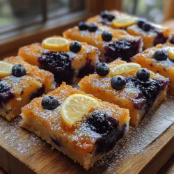 Sunny Blueberry Bliss Bars are more than just a dessert; they encapsulate a delightful fusion of sweet and tangy flavors, reminiscent of warm summer days and sunlit picnics. With a buttery crust that cradles a luscious blueberry filling and a hint of zesty lemon, these bars are perfect for any occasion, whether it's a casual family gathering or a sophisticated brunch with friends. As you take a bite, the vibrant flavors dance on your palate, leaving a refreshing aftertaste that beckons for another piece.