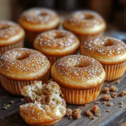 Delight in the comforting aroma of freshly baked Cinnamon Sugar Bliss Muffin Donuts, a unique twist on traditional muffins that combines the fluffy texture of a muffin with the irresistible sweetness of a donut. These delightful treats are perfect for brightening up any morning or serving as an indulgent snack throughout the day. The beauty of this recipe lies in its simplicity, making it accessible for bakers of all skill levels. Whether you are an experienced baker or a novice looking to impress family and friends, these muffin donuts are sure to become a favorite in your household.