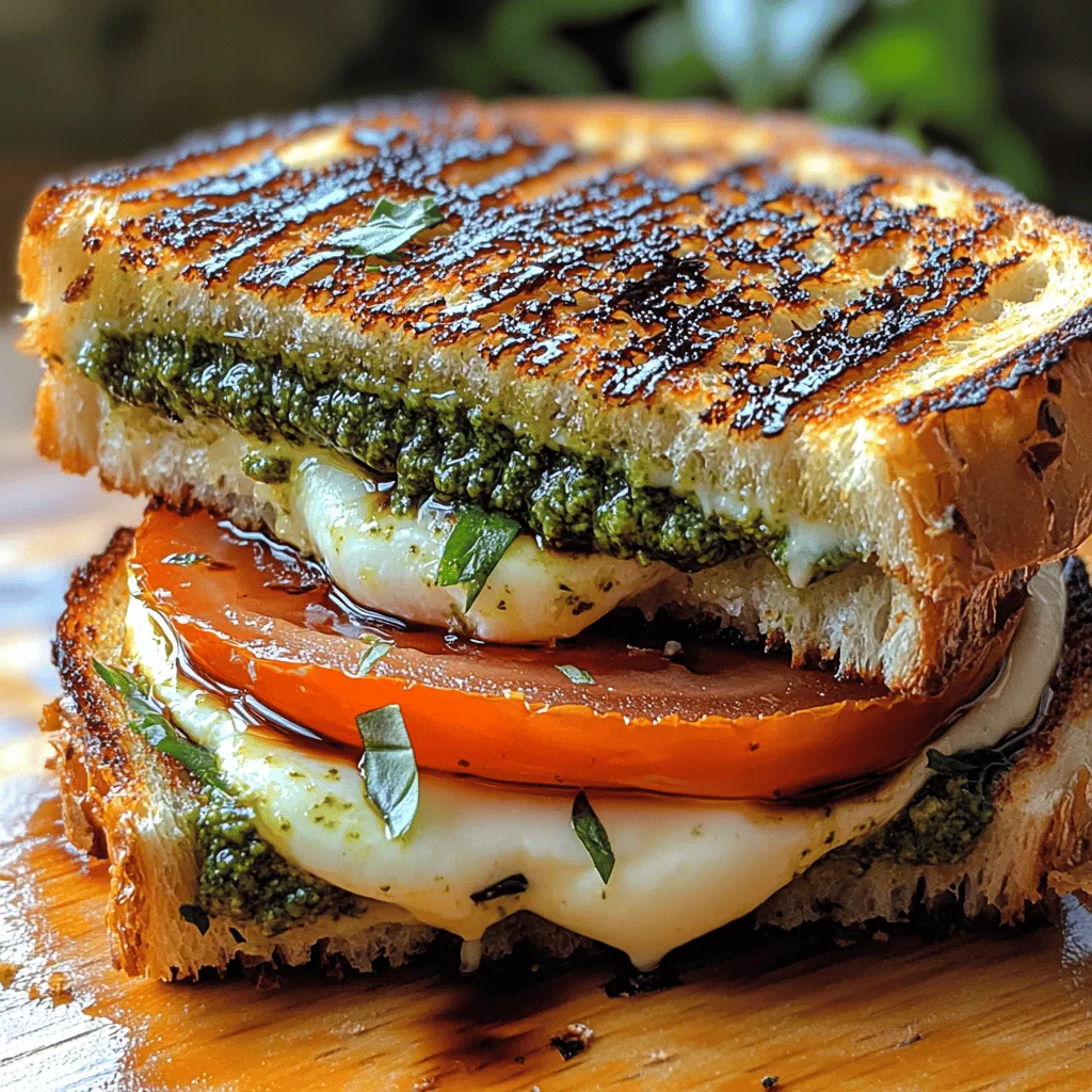 The grilled cheese sandwich is a beloved comfort food that has graced the tables of many households for generations. Its simplicity and rich, gooey texture make it an all-time favorite, whether served as a quick snack or a hearty meal. In recent years, culinary enthusiasts and home cooks alike have elevated this classic dish, experimenting with gourmet ingredients to create innovative variations that tantalize the taste buds. One such delightful twist is the <strong>Melty Caprese Grilled Cheese Delight</strong>, which combines the traditional elements of a grilled cheese sandwich with the vibrant flavors of a Caprese salad.” /></p>
</p>
<h2>Step-by-Step Instructions for Perfect Grilled Cheese</h2>
</p>
<h3>Prepping Your Workspace and Ingredients</h3>
</p>
<p>Before diving into cooking, ensure you have a clean and organized workspace. Gather all your ingredients: fresh bread, mozzarella cheese, tomatoes, fresh basil, balsamic glaze, and butter. Having everything at your fingertips minimizes interruptions and helps maintain focus while cooking.</p>
</p>
<p>Make sure to slice your mozzarella and tomatoes evenly for consistent melting and flavor distribution. Fresh basil should be washed and dried, ready to add its aromatic touch to your sandwich. Preparing your ingredients ahead of time will make the assembly process seamless and efficient.</p>
</p>
<h3>Detailed Cooking Instructions with Emphasis on Timing and Technique</h3>
</p>
<p>1. <strong>Assemble the Sandwich</strong>: Start by laying out two slices of your chosen bread on a clean surface. Spread a generous layer of butter on one side of each slice. On the unbuttered side of one slice, layer the mozzarella cheese, followed by slices of fresh tomato, and a few basil leaves. Drizzle a small amount of balsamic glaze on top before finishing with another layer of mozzarella to create a gooey center. Place the other slice of bread on top, buttered side facing out.</p>
</p>
<p>2. <strong>Preheat the Skillet for Even Cooking</strong>: Heat a non-stick skillet or frying pan over medium heat. It’s crucial to preheat the skillet properly; this ensures that your bread toasts evenly and achieves that perfect golden-brown crust without burning.</p>
</p>
<p>3. <strong>The Importance of Buttering the Bread Correctly</strong>: Ensure the butter is evenly spread across the slices of bread. This not only prevents sticking but also promotes even browning. If you prefer a more robust flavor, consider using garlic-infused butter or herbed butter for an extra kick.</p>
</p>
<h3>Layering Ingredients Strategically for Balanced Flavor and Texture</h3>
</p>
<p>When layering your sandwich, consider the texture and flavor balance. Start with cheese as the base; its melting properties help bind the ingredients together. Follow with tomatoes, which add juiciness, and then fresh basil for a burst of flavor. Top it all off with another layer of cheese to create a deliciously gooey center. This strategic layering prevents the sandwich from becoming soggy while ensuring each bite is packed with flavor.</p>
</p>
<h3>Cooking Tips for Achieving the Ideal Crispy Exterior and Gooey Interior</h3>
</p>
<p>Once your skillet is preheated, gently place the assembled sandwich in the pan. Cook for about 3-4 minutes on one side. Keep an eye on the color; you want a deep golden brown. If the heat is too high, the bread may brown too quickly while the cheese remains unmelted. If necessary, adjust your heat to maintain a consistent temperature.</p>
</p>
<p>After the first side is perfectly toasted, carefully flip the sandwich using a spatula. Cook the second side for another 3-4 minutes. To help the cheese melt thoroughly, you can cover the skillet with a lid for the last minute of cooking. This traps heat and moisture, allowing the cheese to melt beautifully while the bread continues to crisp up.</p>
</p>
<h3>Visual Cues to Look for During the Cooking Process</h3>
</p>
<p>Pay attention to visual cues during the cooking process. You’ll know it’s time to flip the sandwich when the underside is golden brown, and you can see the cheese beginning to ooze from the sides. After flipping, check that the second side is browning evenly as well. If you notice dark spots forming too quickly, reduce the heat slightly to avoid burning.</p>
</p>
<p>Once both sides are perfectly golden and crispy, and the cheese has melted to your desired consistency, remove the sandwich from the skillet. Let it rest for a minute before slicing. This brief pause allows the cheese to set slightly, minimizing the risk of a cheesy explosion when you cut into it.</p>
</p>
<h2>Serving Suggestions and Pairing Ideas</h2>
</p>
<h3>Ideas for Sides That Complement the Melty Caprese Grilled Cheese</h3>
</p>
<p>The Melty Caprese Grilled Cheese is indulgent on its own, but serving it with complementary sides can elevate the meal. Consider pairing your sandwich with a simple arugula salad drizzled with olive oil and lemon juice. The peppery notes of arugula balance the richness of the cheese and provide a refreshing contrast.</p>
</p>
<p>Another excellent side option is a bowl of tomato soup. The classic pairing of grilled cheese and tomato soup is a nostalgic favorite that enhances the overall experience. The soup’s acidity complements the flavors of the sandwich while providing a comforting element.</p>
</p>
<h3>Beverage Pairings That Enhance the Meal Experience</h3>
</p>
<p>When it comes to beverages, a light and crisp white wine, such as a Sauvignon Blanc, pairs beautifully with the Melty Caprese Grilled Cheese. The acidity in the wine contrasts nicely with the richness of the cheese and the sweetness of the tomatoes.</p>
</p>
<p>For a non-alcoholic option, consider serving sparkling water with a splash of lemon or a refreshing iced tea. These options cleanse the palate and provide a refreshing balance to the meal.</p>
</p>
<h3>Creative Serving Presentations for an Appealing Plate</h3>
</p>
<p>Presentation can make a significant difference in how your meal is perceived. Consider cutting the grilled cheese diagonally and stacking the halves for a more appealing visual. Serve it on a rustic wooden board or a colorful plate, garnished with a sprig of fresh basil or a drizzle of balsamic glaze for an extra touch.</p>
</p>
<p>Adding small bowls of sides, like a rich tomato soup or a vibrant salad, can create an inviting meal setup. Don’t forget to include some fresh herbs or a sprinkle of freshly cracked pepper on the plate for a pop of color and flavor.</p>
</p>
<h2>Nutritional Highlights of the Melty Caprese Grilled Cheese Delight</h2>
</p>
<h3>Breakdown of Nutritional Benefits from Key Ingredients</h3>
</p>
<p>The Melty Caprese Grilled Cheese combines comforting flavors with nutritious ingredients. Mozzarella cheese, a primary component, is a great source of protein and calcium, essential for bone health. Fresh tomatoes provide vitamins C and K, antioxidants, and dietary fiber, contributing to overall health and wellness. Basil, while often overlooked, is rich in vitamins A, K, and magnesium, and it adds a burst of flavor without extra calories.</p>
</p>
<p>Using whole grain or sourdough bread can enhance the nutritional profile by adding fiber and complex carbohydrates, providing sustained energy throughout the day.</p>
</p>
<h3>Discussion on the Balance of Flavors and Nutrition in the Meal</h3>
</p>
<p>This sandwich is not only a treat for the taste buds but also a well-rounded meal option. The combination of creamy cheese, fresh vegetables, and aromatic herbs creates a delightful balance of flavors that can satisfy even the pickiest eaters. The addition of fresh ingredients ensures that each bite is not only delicious but also nourishing.</p>
</p>
<h3>Considerations for Dietary Restrictions or Modifications</h3>
</p>
<p>For those with dietary restrictions, there are several modifications you can make to this recipe. To create a gluten-free version, simply swap out traditional bread for a gluten-free alternative. There are many delicious gluten-free breads available that still provide great texture and flavor.</p>
</p>
<p>If you’re vegan, you can substitute mozzarella with a plant-based cheese alternative, and use a dairy-free butter for grilling. There are also various recipes available for homemade vegan cheese that can be adapted to suit your preferences.</p>
</p>
<h2>Conclusion</h2>
</p>
<p>In summary, the Melty Caprese Grilled Cheese Delight offers a gourmet twist on a classic favorite, celebrating fresh ingredients and culinary creativity. The harmonious blend of creamy mozzarella, juicy tomatoes, and fragrant basil creates a sandwich that is both comforting and exciting.</p>
</p>
<p>Encouraging experimentation with variations is part of the joy of cooking—whether you decide to add pesto, swap out cheeses, or try different types of bread, the possibilities are endless.</p>
</p>
<p>As you savor this delightful sandwich, take a moment to appreciate the simple pleasures of good food made with quality ingredients. Whether enjoyed as a quick lunch or an elegant dinner, this recipe is sure to impress and satisfy. Dive into the world of gourmet grilled cheese and make this Melty Caprese Grilled Cheese Delight your own culinary masterpiece!</p>
</div>