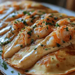 Seafood crepes represent a luxurious and versatile dish that can elevate any dining experience. Whether you're celebrating a special occasion or simply desire a refined weeknight dinner, Decadent Seafood Crepes stand out as a perfect choice. They are not just visually appealing; the combination of flavors and textures creates a delightful culinary experience that makes each bite memorable. The delicate crepes envelop a savory seafood filling, often accented with rich sauces and fresh herbs, ensuring that every aspect of the dish is harmoniously balanced.