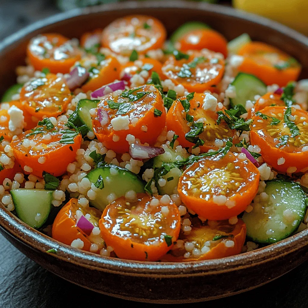 The Zesty Tomato Basil Couscous Salad is a culinary gem that perfectly balances freshness, flavor, and nutrition. This vibrant dish combines the light, fluffy texture of couscous with the sweet juiciness of ripe tomatoes and the aromatic essence of fresh basil. It’s an ideal choice for a summer picnic, a light lunch, or a side dish at a family gathering. Whether you are a seasoned cook or a kitchen novice, this salad is not only easy to prepare but also a delightful addition to your meal repertoire.