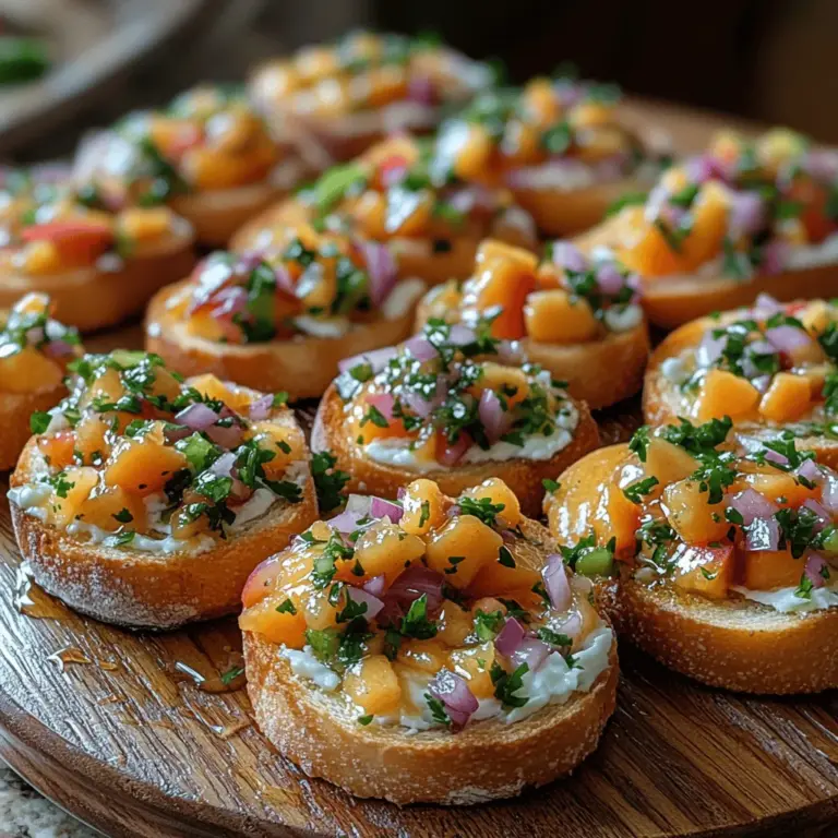At the heart of sweet peach salsa crostinis is the vibrant and juicy peach. This beloved summer fruit is not only delicious but also packed with nutritional benefits. Peaches are a good source of vitamins A and C, both of which are essential for maintaining healthy skin and boosting the immune system. They also provide dietary fiber, which aids in digestion and helps to keep you feeling full longer.
