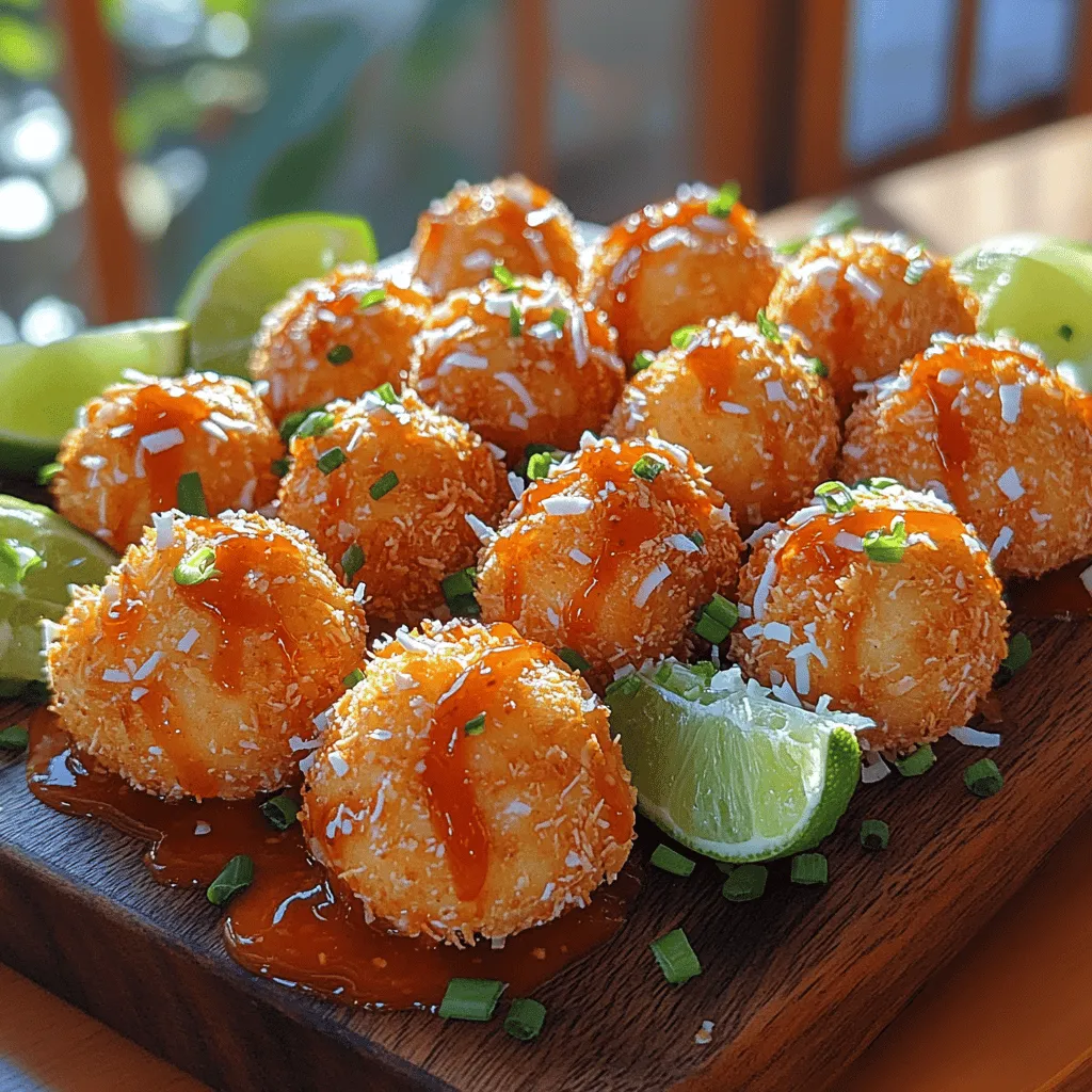 Are you ready to elevate your appetizer game? Crunchy Coconut Shrimp Balls with Sweet Chili Drizzle are a delightful blend of flavors and textures that will tantalize your taste buds and impress your guests. This dish features succulent shrimp enveloped in a crispy panko and coconut shell, making each bite a perfect balance of crunch and tenderness. With a hint of sweetness from the chili drizzle, this recipe is sure to become a favorite for any occasion, whether you’re hosting a lively party, enjoying a casual dinner, or simply looking for a delicious snack.