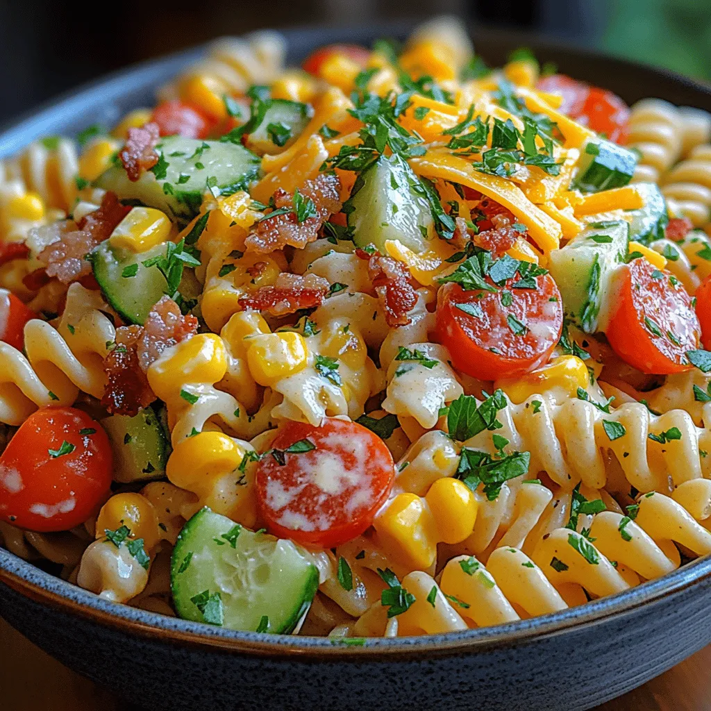 Creamy Ranch Pasta Salad is a delightful dish that seamlessly combines vibrant colors, refreshing flavors, and a creamy texture, making it a perfect side for any gathering. Whether you're planning a summer barbecue, a family picnic, or a potluck with friends, this pasta salad stands out as a versatile option that caters to diverse palates. The appeal of this dish lies not only in its taste but also in its simplicity and ease of preparation, making it a favorite among home cooks of all skill levels.
