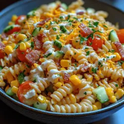 Creamy Ranch Pasta Salad is a delightful dish that seamlessly combines vibrant colors, refreshing flavors, and a creamy texture, making it a perfect side for any gathering. Whether you're planning a summer barbecue, a family picnic, or a potluck with friends, this pasta salad stands out as a versatile option that caters to diverse palates. The appeal of this dish lies not only in its taste but also in its simplicity and ease of preparation, making it a favorite among home cooks of all skill levels.