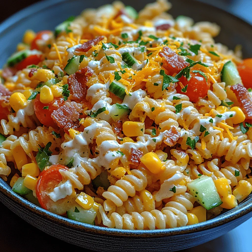 Creamy Ranch Pasta Salad is a delightful dish that seamlessly combines vibrant colors, refreshing flavors, and a creamy texture, making it a perfect side for any gathering. Whether you're planning a summer barbecue, a family picnic, or a potluck with friends, this pasta salad stands out as a versatile option that caters to diverse palates. The appeal of this dish lies not only in its taste but also in its simplicity and ease of preparation, making it a favorite among home cooks of all skill levels.
