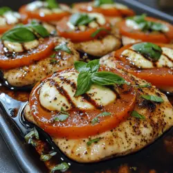 Welcome to the world of Caprese Chicken Delight, a dish that perfectly encapsulates the essence of Italian cuisine with its fresh ingredients and vibrant flavors. This delightful recipe combines succulent chicken breasts with layers of creamy mozzarella, ripe tomatoes, and aromatic basil, all drizzled with a tangy balsamic glaze. It is no wonder that Caprese Chicken has become a beloved choice among home cooks and food enthusiasts alike, thanks to its simplicity and the balance of flavors that come together beautifully.