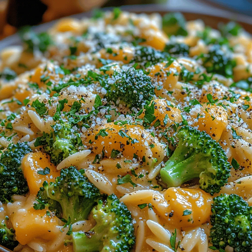 If you're on the hunt for a dish that strikes the perfect balance between comfort and nutrition, look no further than Velvety Broccoli Cheddar Orzo. This creamy delight not only showcases the vibrant green of broccoli but also envelops it in a luscious cheddar cheese sauce, delivering a satisfying meal that warms the soul. Whether you’re preparing a quick weeknight dinner, hosting a family gathering, or planning meals for the week ahead, this dish is a versatile choice that suits any occasion.