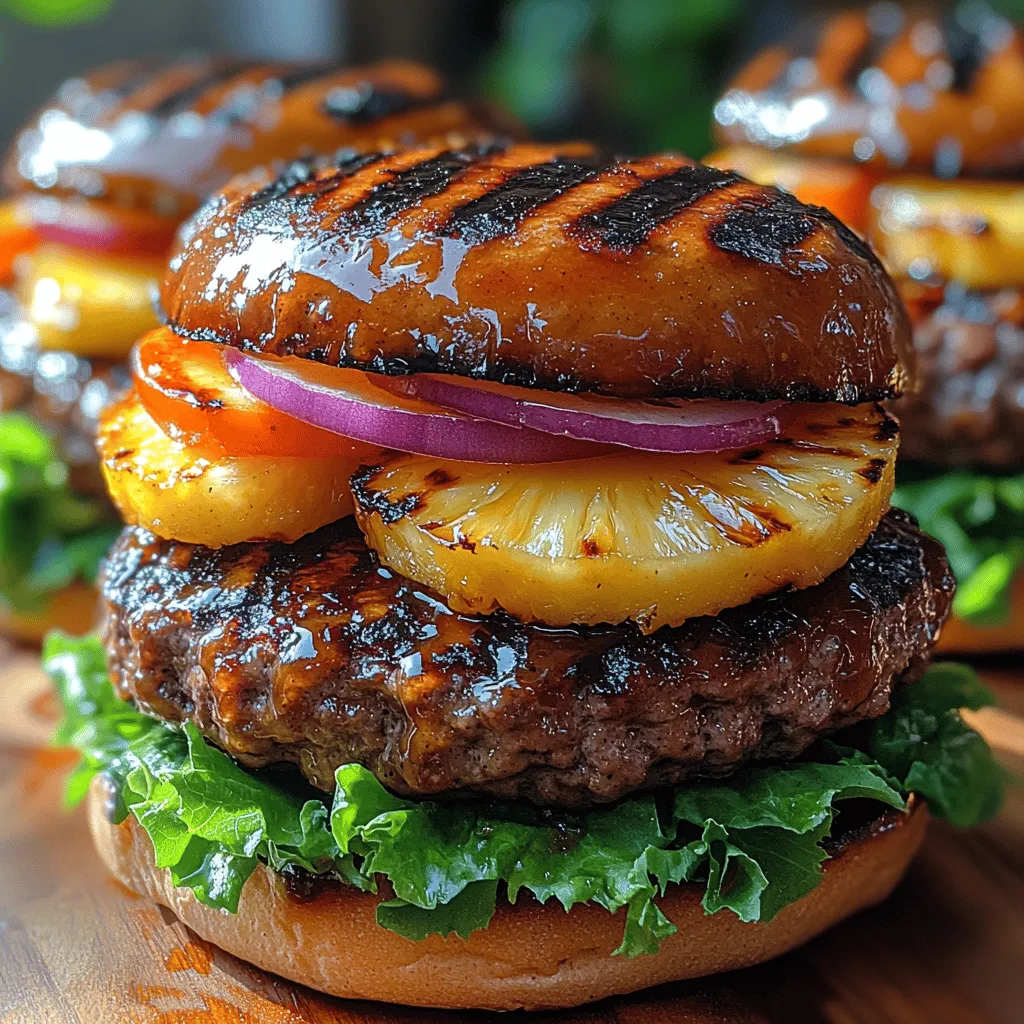 In recent years, gourmet burgers have taken the culinary world by storm, evolving from simple fast-food options into elaborate creations that tantalize the taste buds. Among these innovations, Grilled Pineapple Teriyaki Burgers stand out, offering a unique and delightful combination of savory and sweet flavors. By infusing classic teriyaki sauce with the natural sweetness of grilled pineapple, this recipe not only elevates the humble burger but also brings an exciting tropical twist to your dinner table.