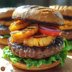 In recent years, gourmet burgers have taken the culinary world by storm, evolving from simple fast-food options into elaborate creations that tantalize the taste buds. Among these innovations, Grilled Pineapple Teriyaki Burgers stand out, offering a unique and delightful combination of savory and sweet flavors. By infusing classic teriyaki sauce with the natural sweetness of grilled pineapple, this recipe not only elevates the humble burger but also brings an exciting tropical twist to your dinner table.
