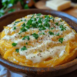 If you're seeking a healthier yet equally satisfying alternative to traditional pasta Alfredo, look no further than Creamy Spaghetti Squash Alfredo. This innovative dish reimagines the classic creamy pasta beloved by many, offering a guilt-free option without sacrificing flavor or texture. Spaghetti squash, the star ingredient in this recipe, is a low-carb vegetable that transforms into delicate strands resembling spaghetti when cooked. This makes it an ideal choice for those looking to reduce their carbohydrate intake or simply wanting to incorporate more vegetables into their diet.