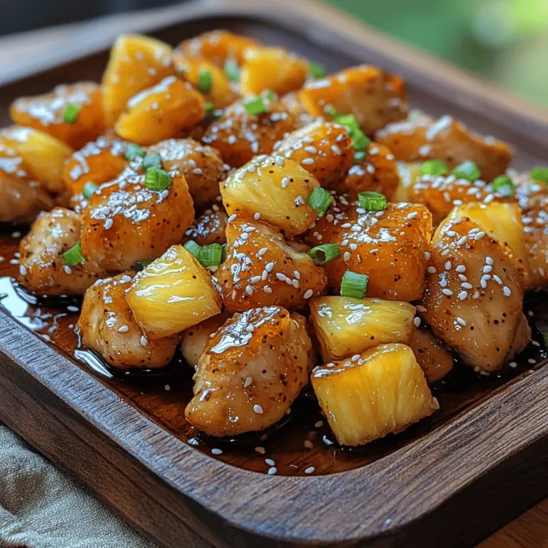 Cooking Sweet Pineapple Chicken Bites is not only simple but also incredibly rewarding. Follow these detailed steps to ensure your dish turns out perfectly every time.
