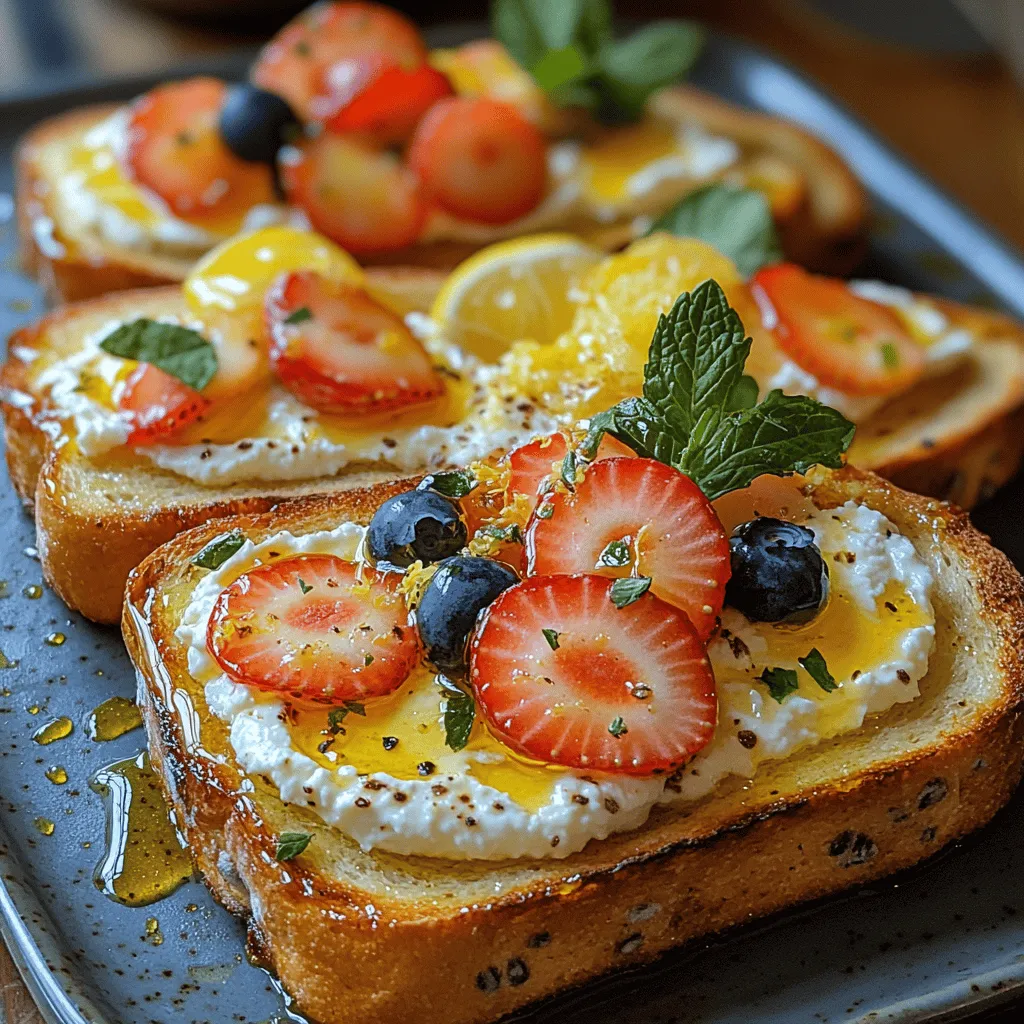In recent years, toast recipes have surged in popularity, becoming a staple in modern cuisine. From classic avocado toast to inventive sweet and savory variations, this simple dish has transformed into a canvas for culinary creativity. Among these exciting options, Zesty Creamy Lemon Ricotta Toast stands out for its refreshing flavor profile and ease of preparation. This recipe not only satisfies the taste buds but also offers a quick and nutritious option for any meal of the day.