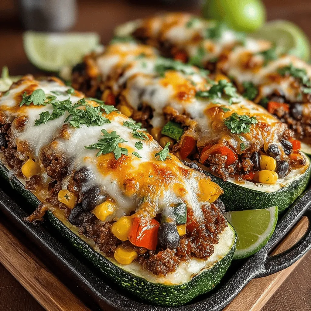 Zucchini has gained immense popularity in the culinary world, especially among health-conscious individuals seeking tasty alternatives to traditional ingredients. This versatile vegetable has established itself as a go-to option for those wanting to enjoy their favorite dishes while maintaining a nutritious diet. One innovative way to incorporate zucchini into your meals is through the creation of taco boats, which cleverly merge the beloved flavors of tacos with the light, refreshing qualities of zucchini. These Zesty Zucchini Taco Boats not only tantalize your taste buds but also provide a filling and wholesome meal option.