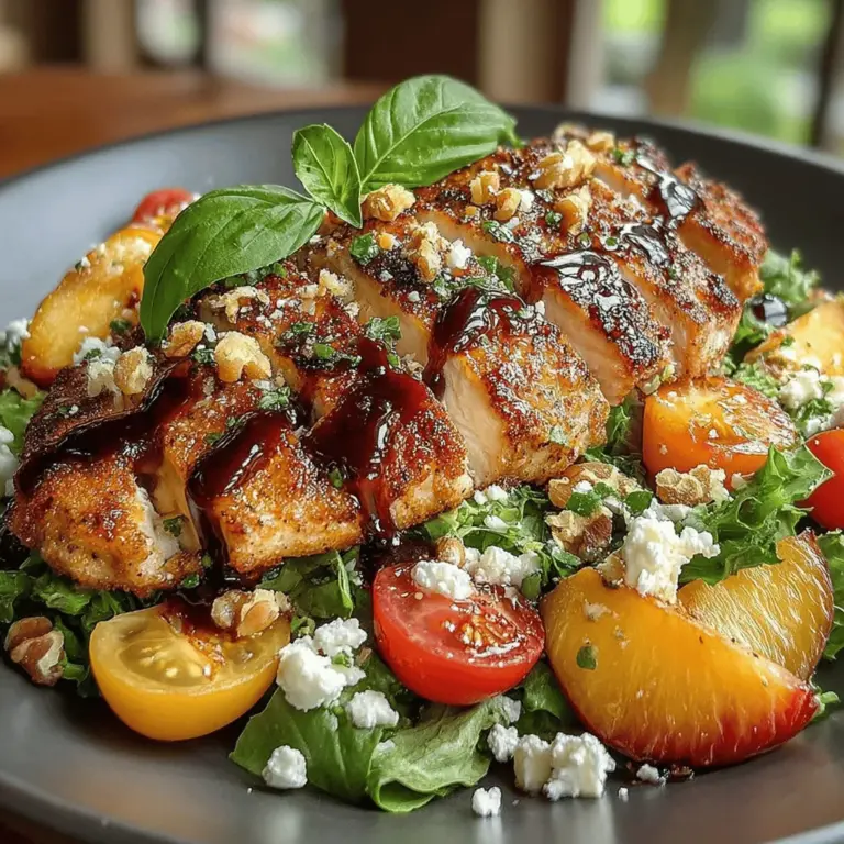 As the seasons change and warmer weather invites us outdoors, there's nothing quite like a refreshing salad to celebrate the flavors of summer. The Balsamic Peach Chicken Salad is a delightful combination of sweet, savory, and tangy elements that creates a vibrant meal, perfect for any occasion. This salad pairs succulent grilled chicken with juicy, ripe peaches, a variety of greens, and a zesty balsamic vinaigrette, making it not only a feast for the taste buds but also a nourishing choice for health-conscious diners.