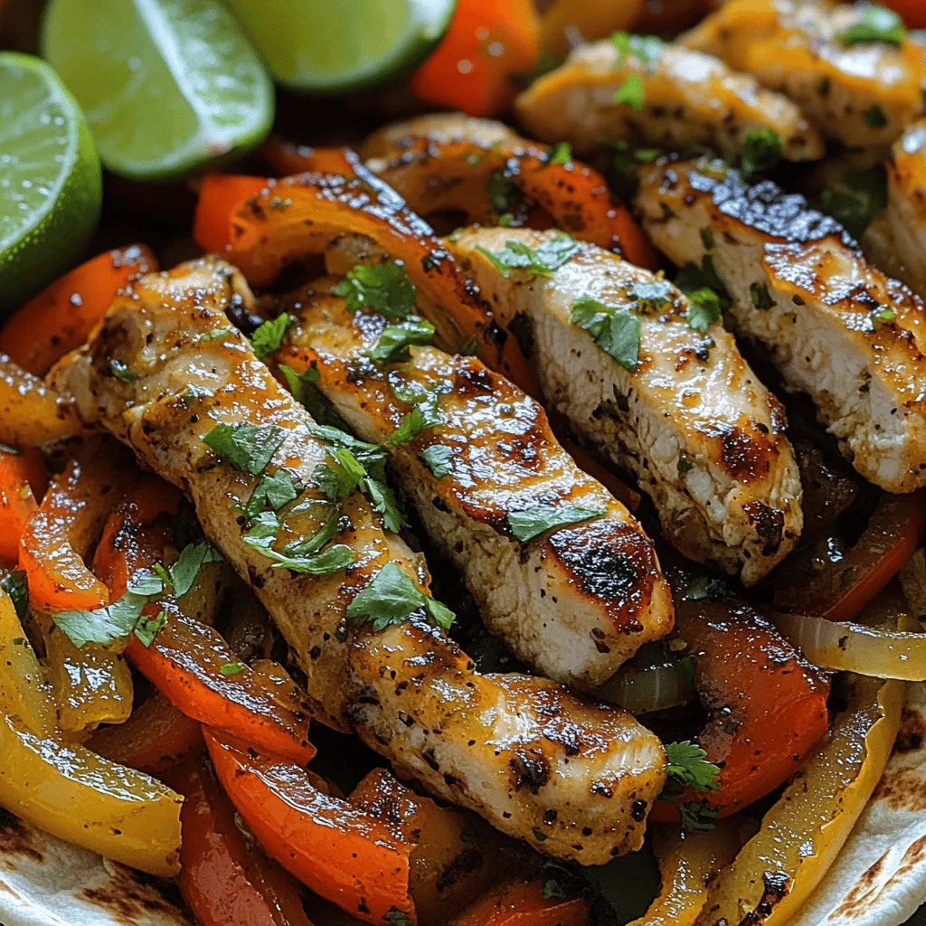 Fiery Jalapeño Lime Chicken Fajitas are a vibrant and flavorful dish that brings the essence of Tex-Mex cuisine straight to your kitchen. Known for their bold flavors and colorful presentation, these fajitas make for a perfect weeknight dinner or a festive gathering with friends and family. The combination of marinated chicken, sliced peppers, and zesty jalapeños creates a dish that is not only delicious but also incredibly versatile. Whether served with warm tortillas or atop a fresh salad, this recipe is sure to impress.