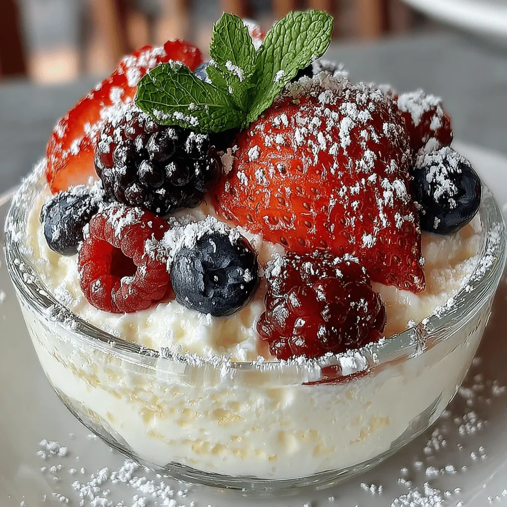 Delve into the delightful world of desserts with our Whipped Lemon Ricotta with Fresh Berries. This light and creamy dish is not only a feast for the eyes but also a perfect blend of flavors that celebrates the freshness of summer fruits. Ideal for gatherings or a simple weeknight treat, this recipe is quick to prepare and offers a burst of citrus that elevates the richness of ricotta cheese. Join us as we explore how to create this simple yet sophisticated dessert that is sure to impress.
