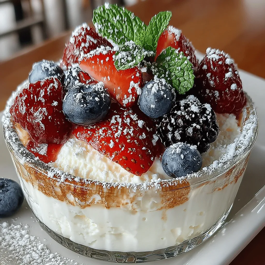 Delve into the delightful world of desserts with our Whipped Lemon Ricotta with Fresh Berries. This light and creamy dish is not only a feast for the eyes but also a perfect blend of flavors that celebrates the freshness of summer fruits. Ideal for gatherings or a simple weeknight treat, this recipe is quick to prepare and offers a burst of citrus that elevates the richness of ricotta cheese. Join us as we explore how to create this simple yet sophisticated dessert that is sure to impress.