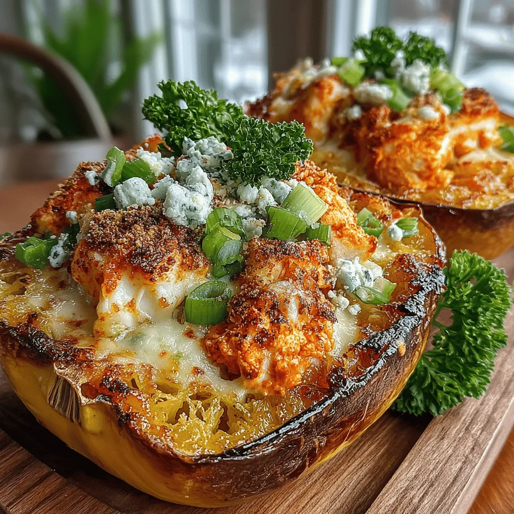 Buffalo Chicken Stuffed Spaghetti Squash is an innovative dish that combines the classic flavors of buffalo chicken with the wholesome goodness of spaghetti squash. This recipe offers a healthy twist on traditional buffalo chicken dishes, making it a perfect choice for those seeking a low-carb and gluten-free meal without compromising on taste. Packed with protein and bursting with flavor, this dish is not only satisfying but also a great way to incorporate more vegetables into your diet.