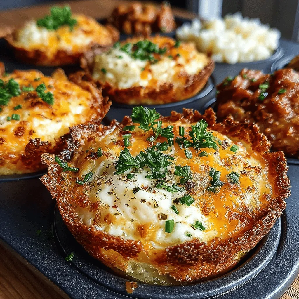 In the world of breakfast foods, few things are as universally loved as a hearty combination of eggs, cheese, and potatoes. Enter the Golden Hashbrown Egg and Cheese Cupcakes: a delightful twist on traditional breakfast fare that brings convenience and flavor to your morning routine. This recipe seamlessly merges the comforting textures of crispy hashbrowns with fluffy eggs and melted cheese, resulting in a dish that is not only satisfying but also visually appealing. Perfect for busy mornings, brunch gatherings, or even as a quick snack, these breakfast cupcakes are a versatile option that can be enjoyed at any time of day.