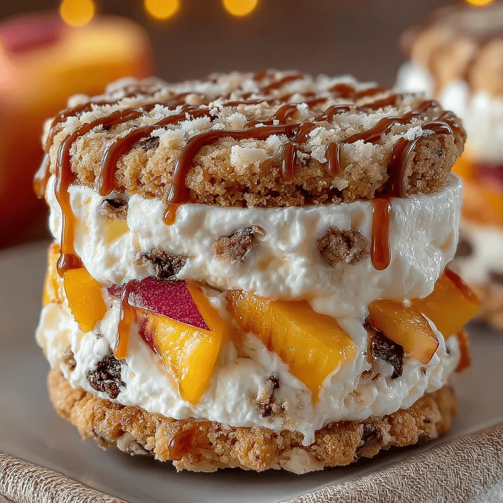 When summer arrives, there’s nothing quite as refreshing as a dessert that captures the essence of the season. Enter the Peachy Cream Delight, an exquisite treat that harmonizes the natural sweetness of ripe peaches with the velvety richness of homemade ice cream, all nestled between two perfectly baked cookies. This indulgent peach ice cream sandwich is not just a dessert; it’s a celebration of summer’s bounty, ideal for backyard barbecues, family gatherings, or simply to enjoy on a warm afternoon.
