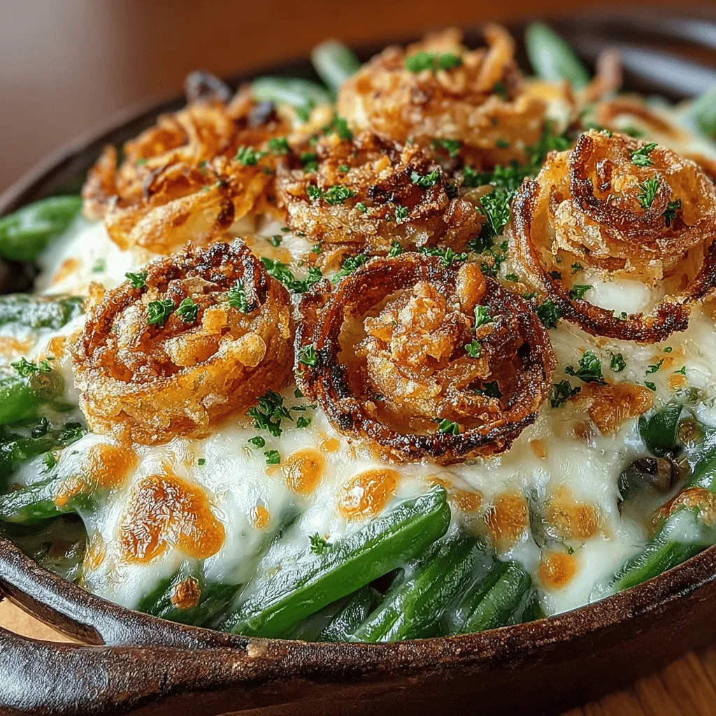 When it comes to baking your cheesy green bean casserole, timing and temperature are key. Preheat your oven to 350°F (175°C). Once your casserole is assembled, bake it for about 25 to 30 minutes. You want to ensure that the mixture is bubbling around the edges and the cheese is melted and gooey. The ideal consistency is creamy with tender green beans, but not overcooked to the point of mushiness.