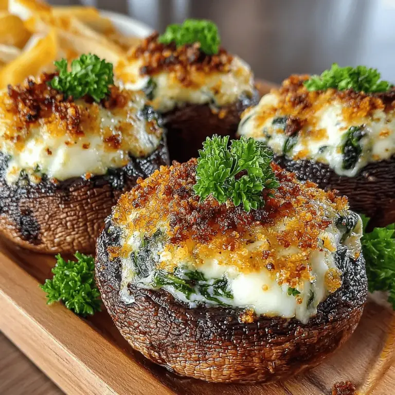 Welcome to the delightful world of stuffed mushrooms, where culinary creativity meets savory goodness. Our Spinach & Parmesan Delight recipe is a shining example of this, offering a harmonious blend of flavors that will captivate your taste buds. These stuffed mushrooms are not only visually appealing, making them an impressive addition to any gathering, but they are also packed with nutrients, making them a guilt-free indulgence. Whether you're hosting a dinner party, preparing for a holiday feast, or simply looking for a delicious snack, these Spinach & Parmesan Delight Stuffed Mushrooms are sure to be a hit.