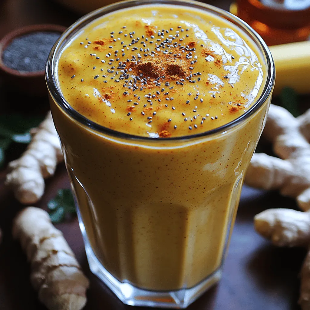 In recent years, smoothies have surged in popularity as a convenient and nutritious option for meals or snacks. These delightful blends of fruits, vegetables, and other wholesome ingredients provide an easy way to pack essential nutrients into our diets, catering to both health enthusiasts and those simply seeking a delicious treat. Among the myriad of smoothie recipes available, the Golden Turmeric Ginger Smoothie stands out as a particularly vibrant and health-boosting option. This smoothie not only tantalizes the taste buds but also harnesses the powerful benefits of its key ingredients, making it a fantastic choice for anyone looking to enhance their wellness routine.