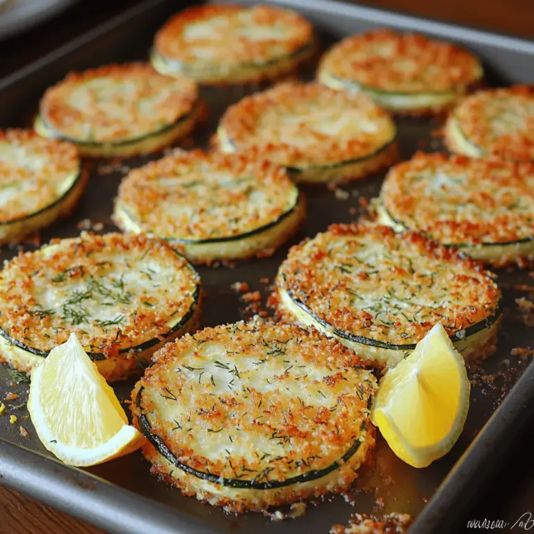As the warm weather rolls in and gardens begin to flourish, zucchini becomes a star ingredient in many households. One of the most delightful ways to enjoy this versatile vegetable is through Crunchy Lemon Dill Zucchini Slices. This recipe is not just a simple snack; it is a celebration of fresh ingredients, vibrant flavors, and a satisfying crunch that can elevate any meal. Whether you are a devoted zucchini lover or someone looking to incorporate more vegetables into your diet, these crispy slices are a must-try.
