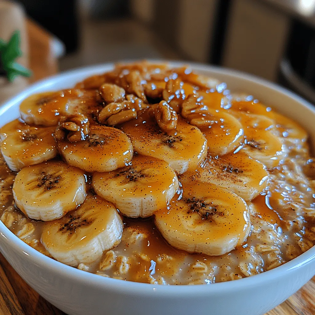 In the world of breakfast, few dishes can rival the warm, comforting embrace of oatmeal. This humble grain, often perceived as a simple morning staple, has the potential to be transformed into a feast for the senses. Imagine waking up to a bowl of Heavenly Creamy Caramel Banana Oats, where the rich, caramelized sweetness of bananas melds beautifully with a velvety texture that envelops each spoonful. This dish not only satisfies your cravings for something sweet but also nourishes your body, making it an ideal start to your day.