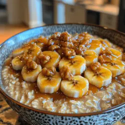 In the world of breakfast, few dishes can rival the warm, comforting embrace of oatmeal. This humble grain, often perceived as a simple morning staple, has the potential to be transformed into a feast for the senses. Imagine waking up to a bowl of Heavenly Creamy Caramel Banana Oats, where the rich, caramelized sweetness of bananas melds beautifully with a velvety texture that envelops each spoonful. This dish not only satisfies your cravings for something sweet but also nourishes your body, making it an ideal start to your day.