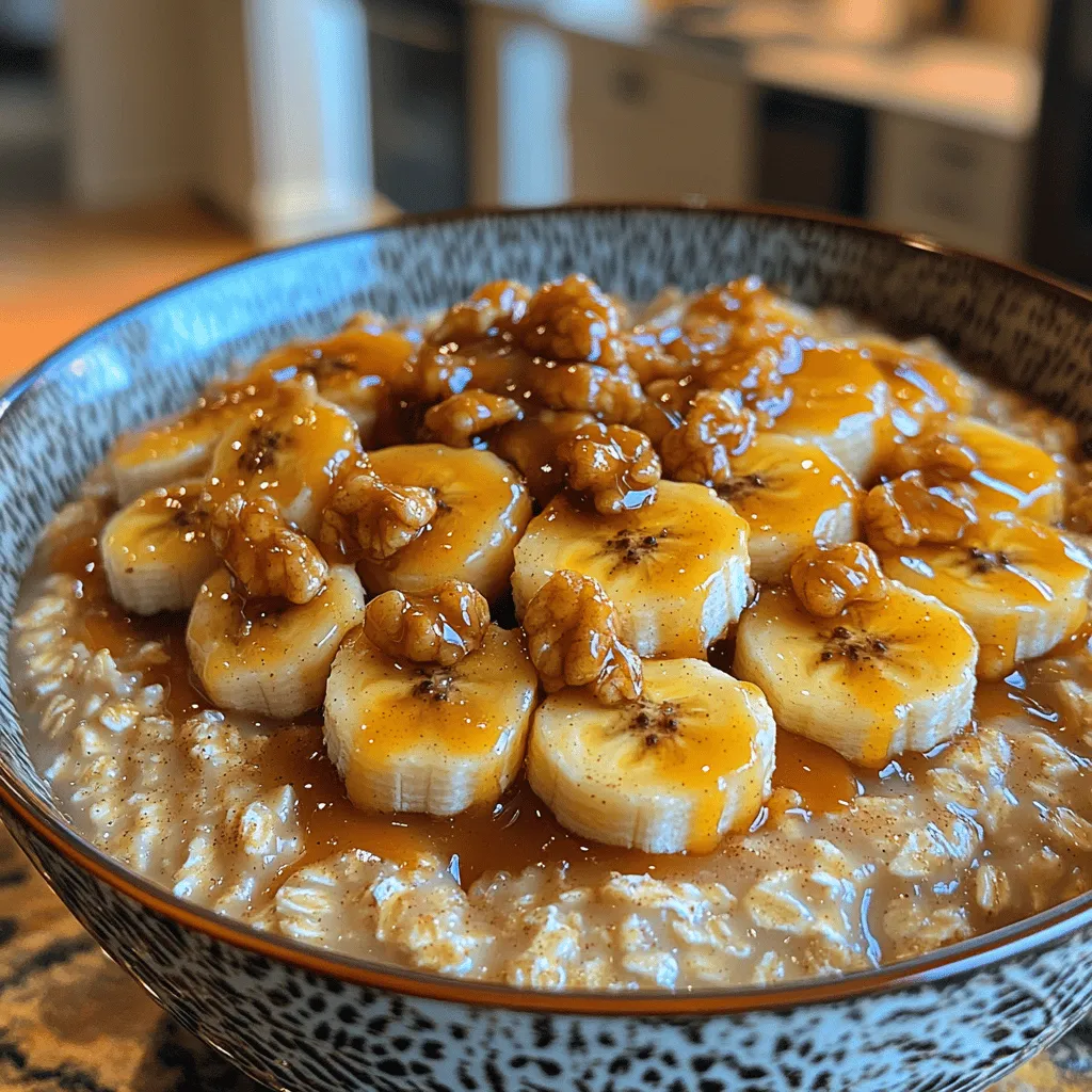 In the world of breakfast, few dishes can rival the warm, comforting embrace of oatmeal. This humble grain, often perceived as a simple morning staple, has the potential to be transformed into a feast for the senses. Imagine waking up to a bowl of Heavenly Creamy Caramel Banana Oats, where the rich, caramelized sweetness of bananas melds beautifully with a velvety texture that envelops each spoonful. This dish not only satisfies your cravings for something sweet but also nourishes your body, making it an ideal start to your day.