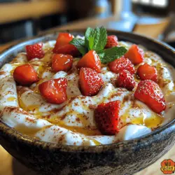 The foundation of our Creamy Greek Yogurt Strawberry Heaven lies in the yogurt base. To achieve that velvety, smooth consistency, start by selecting high-quality Greek yogurt. This type of yogurt is thicker and creamier than regular yogurt, making it perfect for dips and desserts.