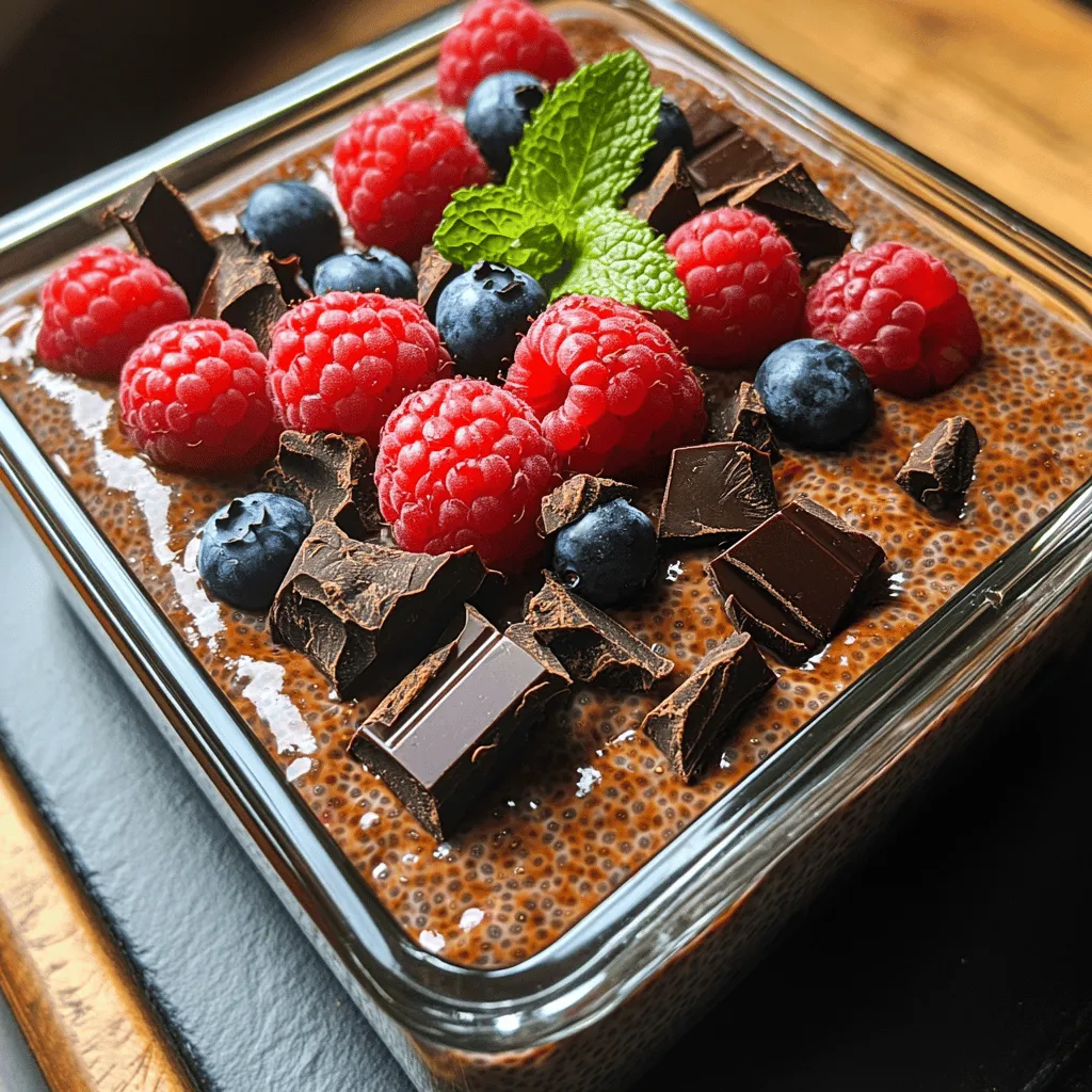 Indulging in a sweet treat doesn't have to mean compromising on health. The Decadent Sweet Chocolate Chia Pudding offers a perfect blend of rich chocolate flavor and nourishing ingredients, making it an ideal choice for breakfast, a snack, or a dessert. Not only does this pudding satisfy your sweet cravings, but it also provides a host of nutritional benefits, making it a guilt-free option for any time of day.