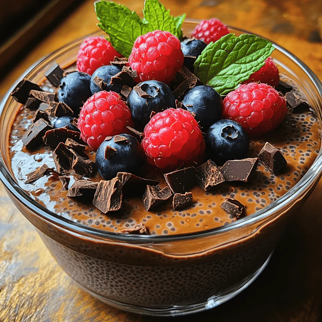 Indulging in a sweet treat doesn't have to mean compromising on health. The Decadent Sweet Chocolate Chia Pudding offers a perfect blend of rich chocolate flavor and nourishing ingredients, making it an ideal choice for breakfast, a snack, or a dessert. Not only does this pudding satisfy your sweet cravings, but it also provides a host of nutritional benefits, making it a guilt-free option for any time of day.