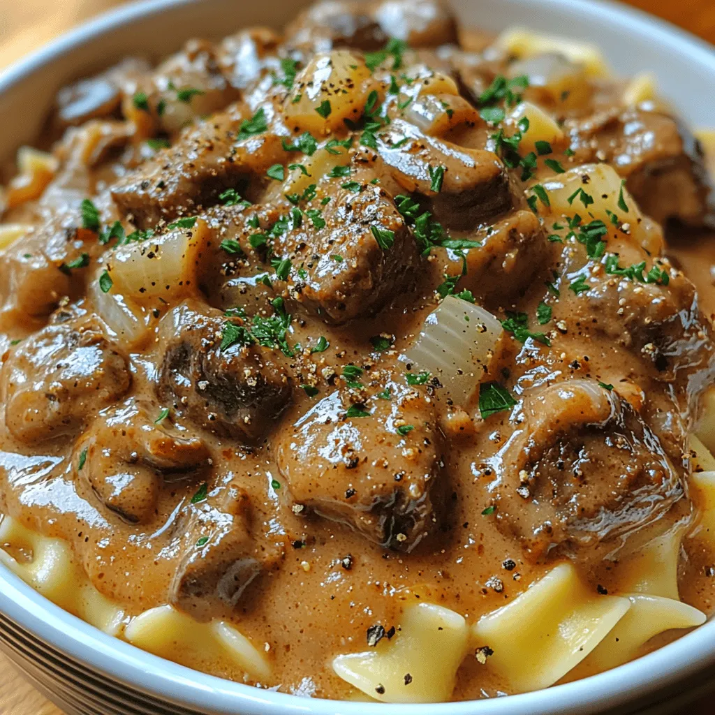Beef stroganoff is a beloved dish that has warmed hearts and homes for generations. This classic comfort food originated in Russia and has since become a staple in kitchens around the world, celebrated for its rich flavors and creamy textures. Traditionally made with tender cuts of beef and a savory sauce, stroganoff is often served over a bed of egg noodles, making it a filling and hearty meal perfect for any occasion.