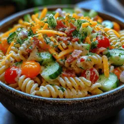 Pasta salads are a timeless culinary creation that seamlessly blend flavors, textures, and colors, making them a desirable dish for a variety of occasions. Whether it’s a summer picnic, a festive potluck, or a simple family gathering, pasta salads offer a delightful mix of ingredients that cater to diverse tastes. One standout variation that has gained popularity over the years is the creamy ranch pasta salad. With its combination of fresh vegetables, savory elements, and a luscious creamy dressing, this dish has become a favorite among many.