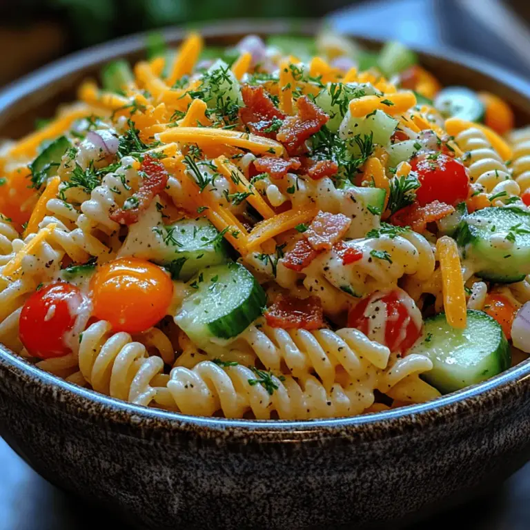 Pasta salads are a timeless culinary creation that seamlessly blend flavors, textures, and colors, making them a desirable dish for a variety of occasions. Whether it’s a summer picnic, a festive potluck, or a simple family gathering, pasta salads offer a delightful mix of ingredients that cater to diverse tastes. One standout variation that has gained popularity over the years is the creamy ranch pasta salad. With its combination of fresh vegetables, savory elements, and a luscious creamy dressing, this dish has become a favorite among many.