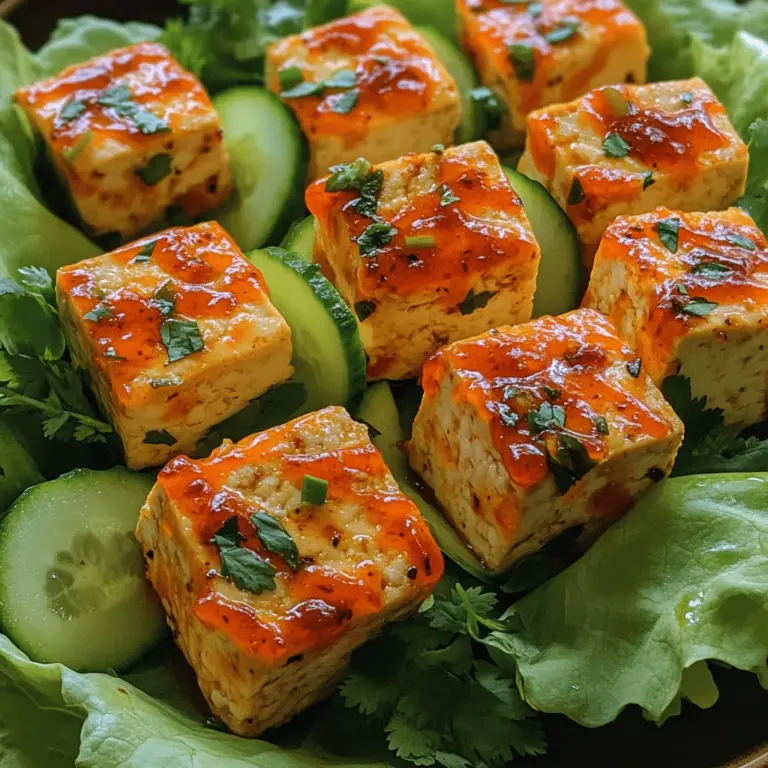 Crispy Sriracha tofu lettuce wraps are a delightful fusion of flavors and textures that elevate any meal, whether it's a casual weeknight dinner or a gathering with friends. The dish showcases the satisfying crunch of fresh lettuce enveloping crispy tofu, all brought together by the bold kick of Sriracha sauce. As plant-based diets continue to gain traction, these lettuce wraps stand out not only for their vibrant taste but also for their nutritional benefits, catering to the needs of vegans, vegetarians, and anyone looking to incorporate more wholesome, delicious meals into their diet.