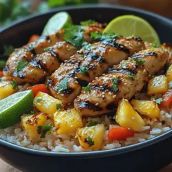 Are you ready to embark on a culinary journey to the tropics? The Tropical Grilled Chicken Pineapple Rice Bowls recipe is a vibrant and delicious dish that transports your taste buds to sun-kissed beaches and lush landscapes. This colorful bowl is not just a feast for the eyes; it's a celebration of fresh ingredients and bold flavors that come together to create a wholesome meal perfect for any occasion.