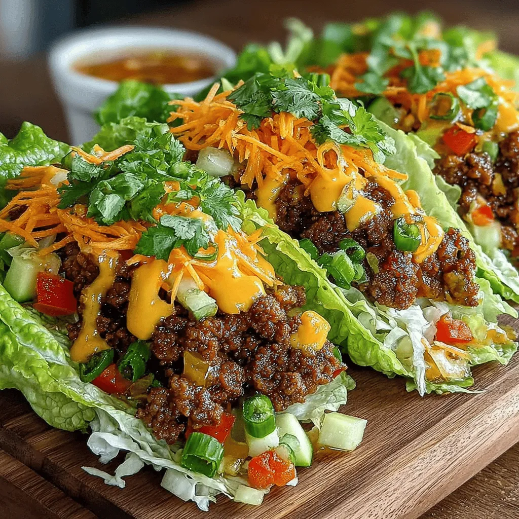 Savory Beef Lettuce Wraps with Sweet Peach Glaze is a dish that embodies the harmony of contrasting flavors and textures, making it a delightful addition to any meal plan. The combination of seasoned ground beef, enveloped in crisp lettuce leaves, topped with a luscious sweet peach glaze, creates a culinary experience that is both satisfying and refreshing. This dish is not only a feast for the palate but also an appealing option for those looking to explore healthy eating habits through the incorporation of fresh ingredients.