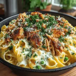 To truly appreciate the nuances of Comforting Creamy Chicken & Pea Pasta, it's important to delve into the ingredients that make this dish a standout. Each component plays a vital role in creating the symphony of flavors and textures that define this recipe.