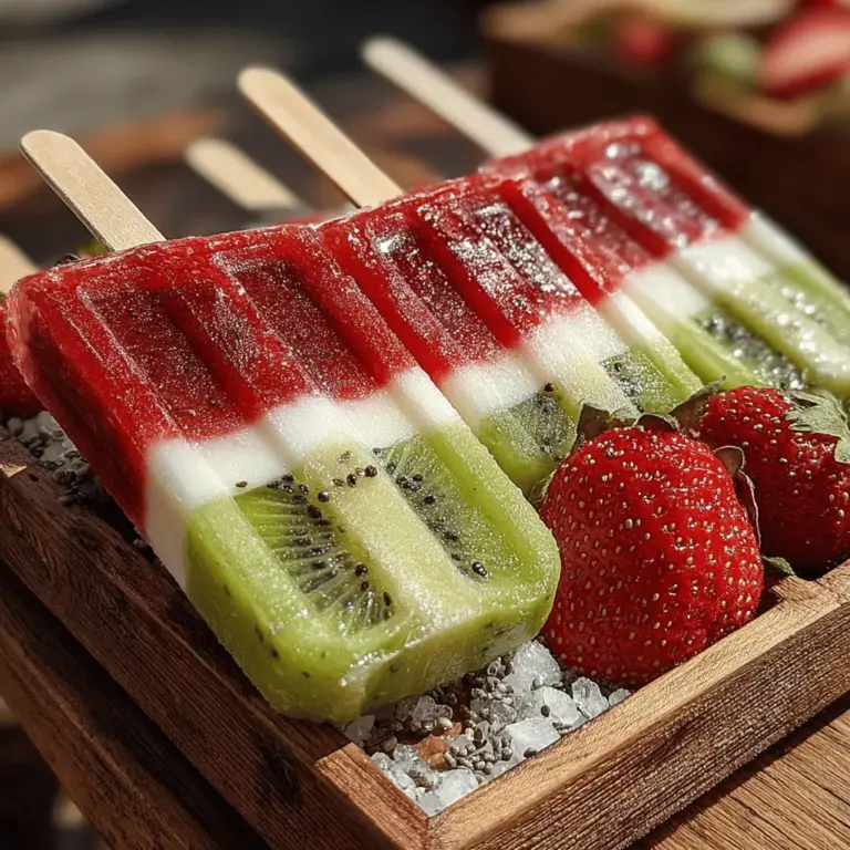 As the sun shines brighter and temperatures rise, the craving for refreshing summer treats becomes almost irresistible. Among the myriad of options available, smoothie pops stand out as a delightful and healthier alternative to traditional ice cream. These frozen treats not only satisfy your sweet tooth but also provide a burst of essential nutrients, making them a guilt-free indulgence for both kids and adults alike. One such creation that perfectly embodies the essence of summer is the Fruity Bliss Strawberry Kiwi Smoothie Pops.