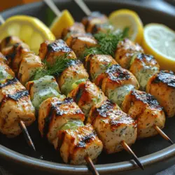 When it comes to grilling, few dishes can rival the appeal of Creamy Tzatziki Chicken Skewers. This delectable recipe combines tender, juicy chicken with the refreshing, tangy flavors of tzatziki sauce, creating a mouthwatering experience that is sure to please any palate. Whether you’re planning a family dinner, gearing up for a barbecue, or looking for a satisfying meal prep option, these skewers offer versatility that makes them a perfect choice for various occasions.