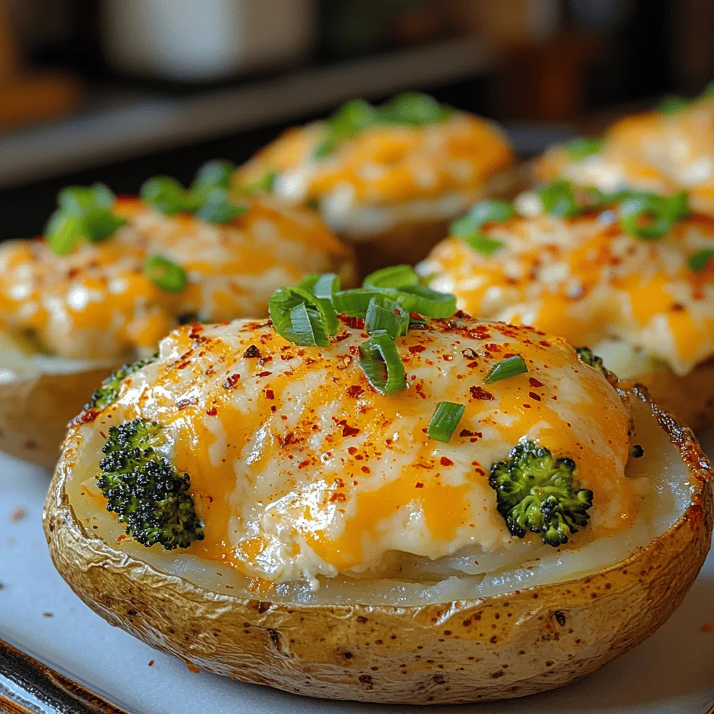 Welcome to the delightful world of Cheesy Broccoli Bliss Twice-Baked Potatoes, a dish that beautifully marries the comforting, creamy essence of baked potatoes with the vibrant, healthful goodness of fresh broccoli and the rich depth of sharp cheddar cheese. This culinary creation is not just a feast for the eyes; it’s a wholesome option that can serve as a hearty main course or a delicious side dish, making it an excellent choice for family dinners, potlucks, or meal prep.